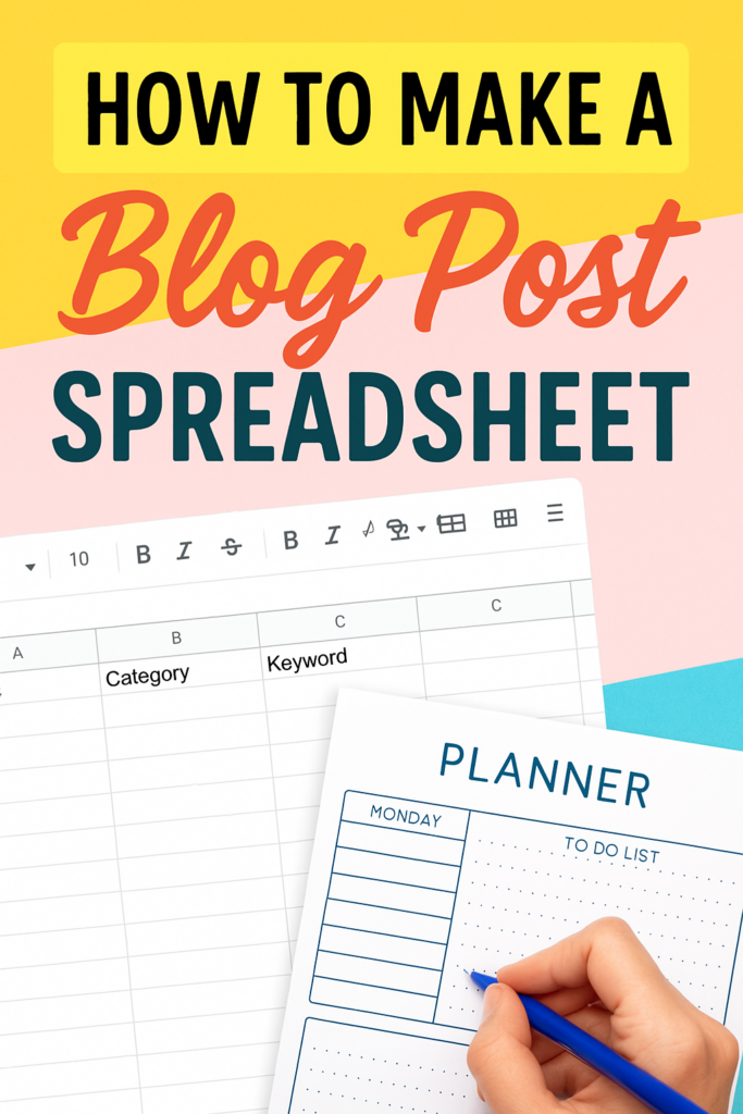 Blog Spreadsheet How To Make A Blog Post Spreadsheet | Teaching You To Blog